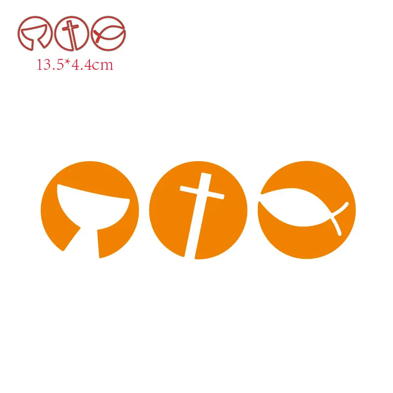 

Metal Cutting Dies Practicing fish cross 2021 New Crafts Stencil For DIY Scrapbooking Paper/photo Cards Embossing Die