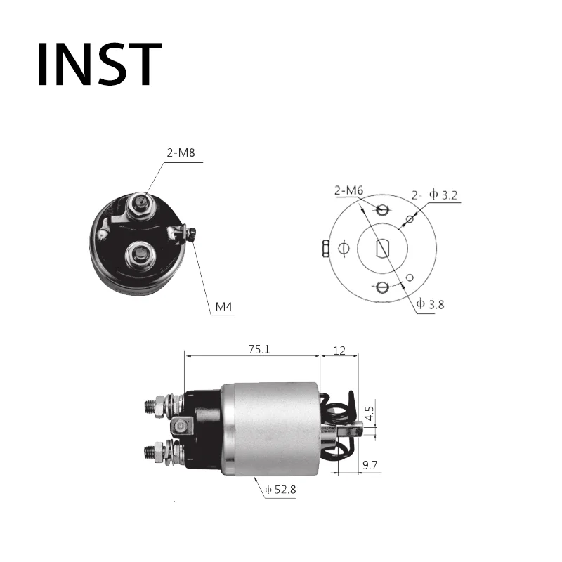 

ELECTROMAGNETIC SWTICH SOLENOID FOR 12V 2.8KW 8943374440 8028 E8028 SNLS627C 8944355680 213027006 213087005 1229