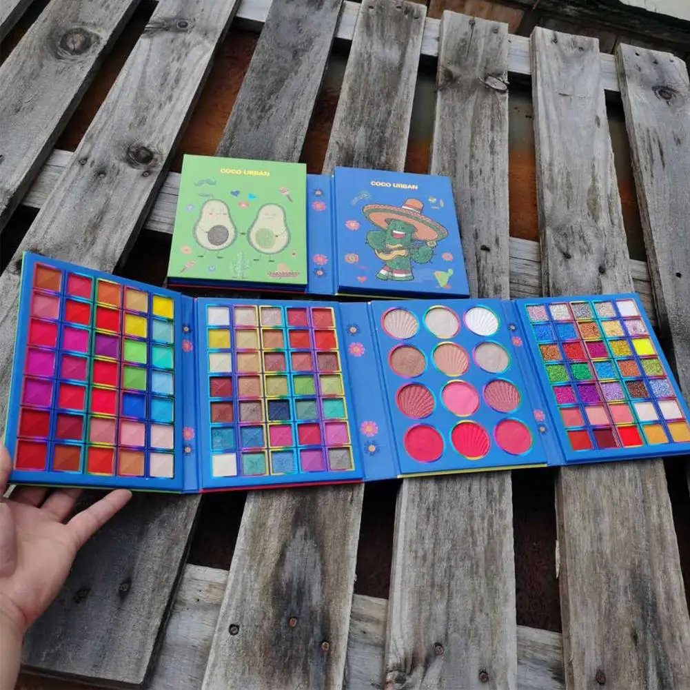 

117 Colors Eyeshadow Palette Matte Shimmer Eye Makeup Pallet Avocado Eyeshadow Pearly Bright Glitter Stage Makeup Smooth Texture