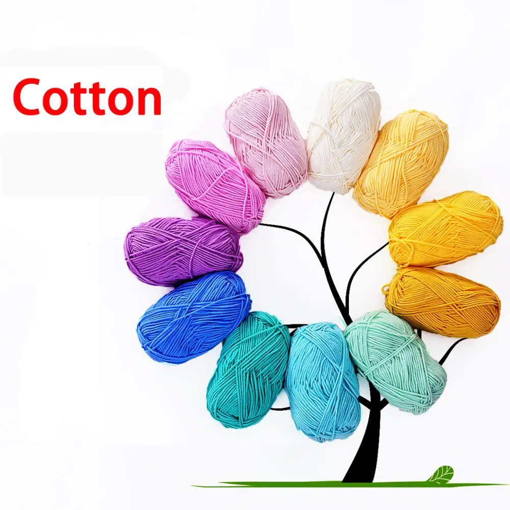 (46-57) пряжа для вязания крючком молочная хлопчатобумажная Детская шерстяная