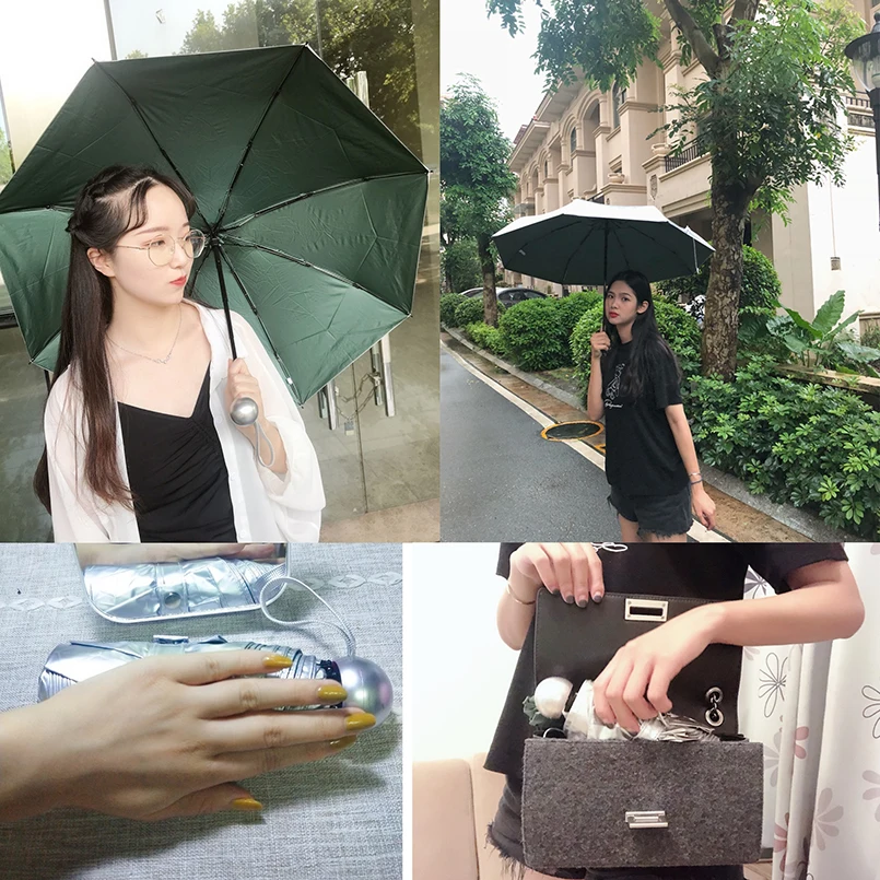 

8 Ribs Pocket Mini Umbrella Anti UV Paraguas Sun Umbrella Rain Windproof Light Folding Portable Umbrellas for Women Men Children