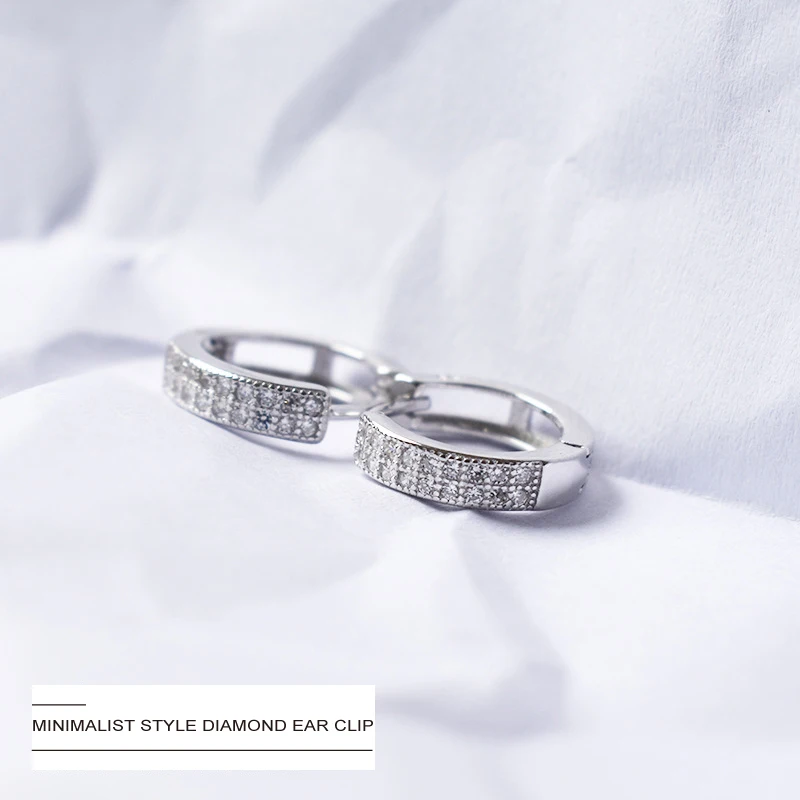 F стразы Стерлинговое Серебро 925 пробы клипсы для женщин кубический цирконий