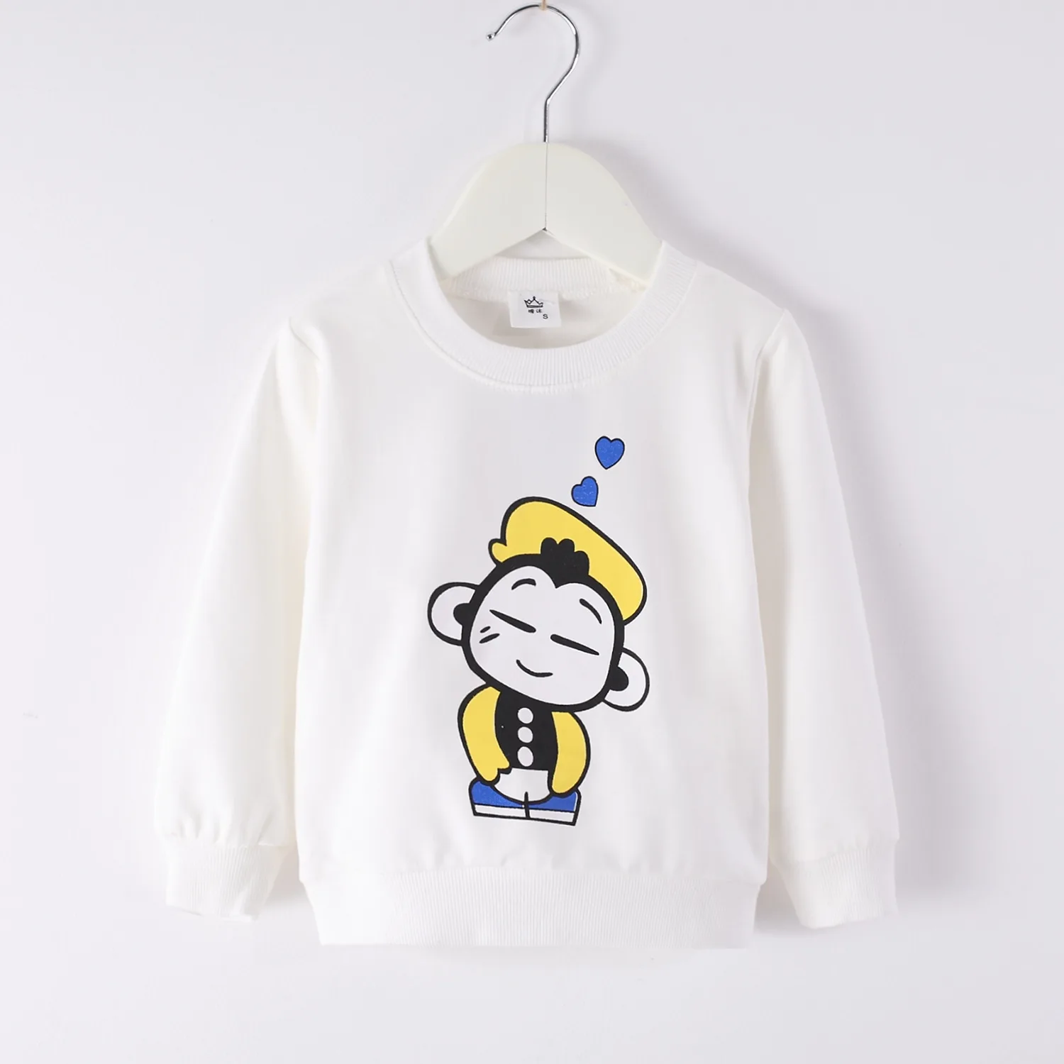 Детский свитер с длинными рукавами джемпер круглым вырезом для маленьких