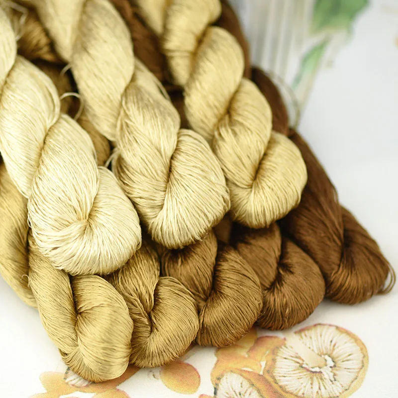 1 шт./400 м шелковая нить для вышивки/100% Шелковая нить/ручная вышивка