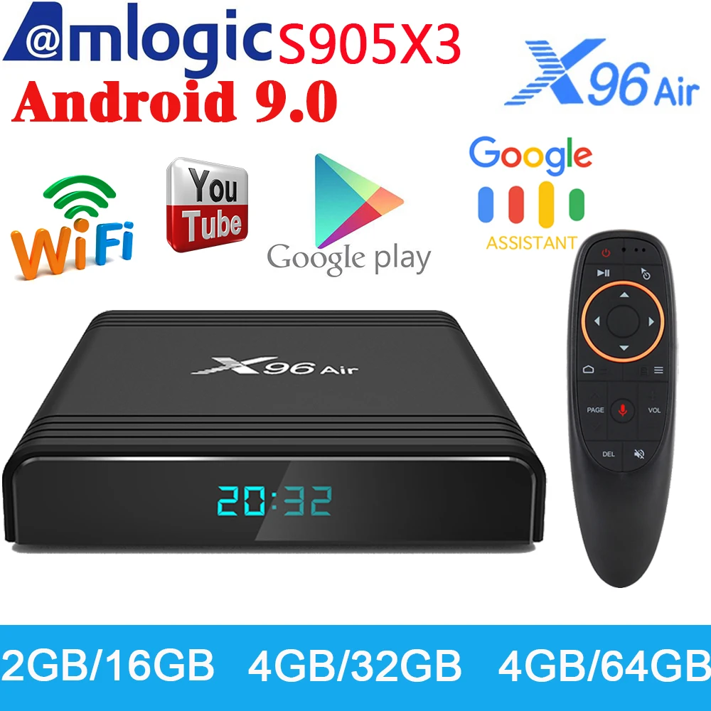A95X плюс ТВ Box Android 8 1 Amlogic S905 Y2 4 Гб DDR4 32 Встроенная память 2 г/5G Wi Fi USB3.0 BT4.2 Поддержка K