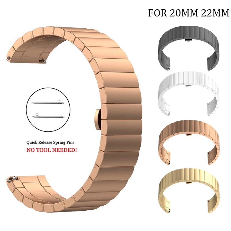 

New Luxury Stainless steel Watchband for HONOR Magic 20mm 22mm Band Bracelet Wrist Strap for HUAWEI WATCH GT 2 46mm 42mm Bands