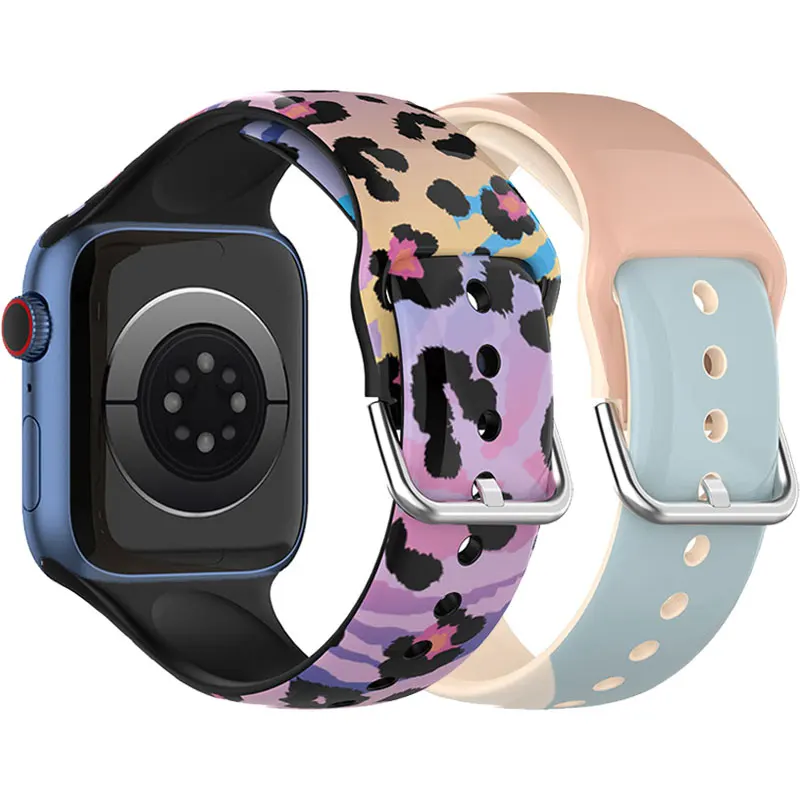 

Strap For Apple Watch band 44mm 40mm 45mm/41mm 38mm 42mm Cartoon Printed watchband Bracelet IWatch series 5 4 3 6 SE 7 correa