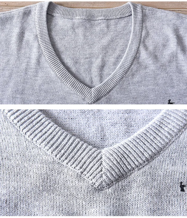 

New Fashion Sweater Men Long Sleeve Pullovers Outwear Man V-Neck Sweaters Tops Loose Solid Fit Clothing Casual 6Colors New 8508
