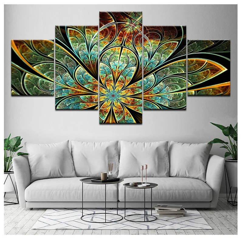 Набор для алмазной вышивки с абстрактными цветами 5 шт.|Алмазная мозаика и