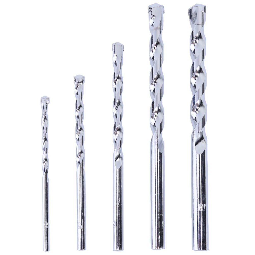 

5pcs Masonry Drill Bits Set 4/5/6/8/10mm Tipped Reaming Bit for Tile Concrete Brick Stone Drilling Hole Opener Power Tool