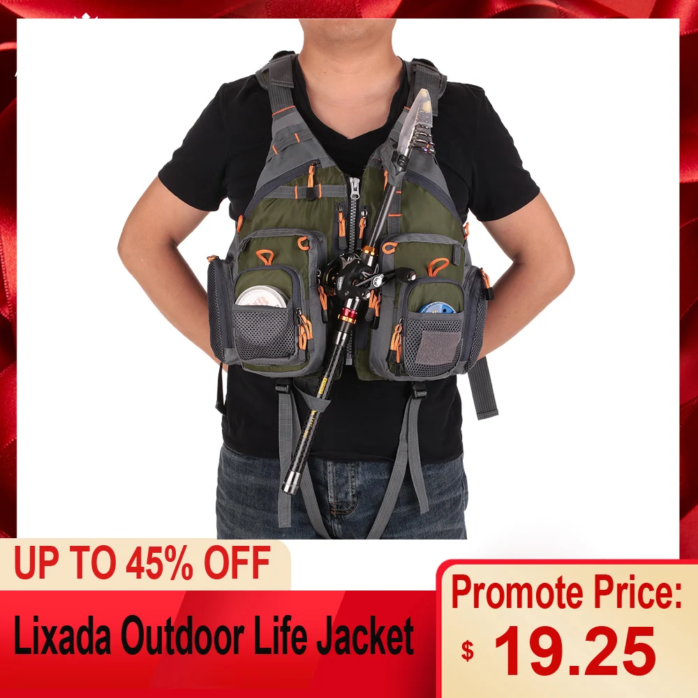 Спасательный жилет Lixada для активного отдыха спасательный рыбалки спортивный