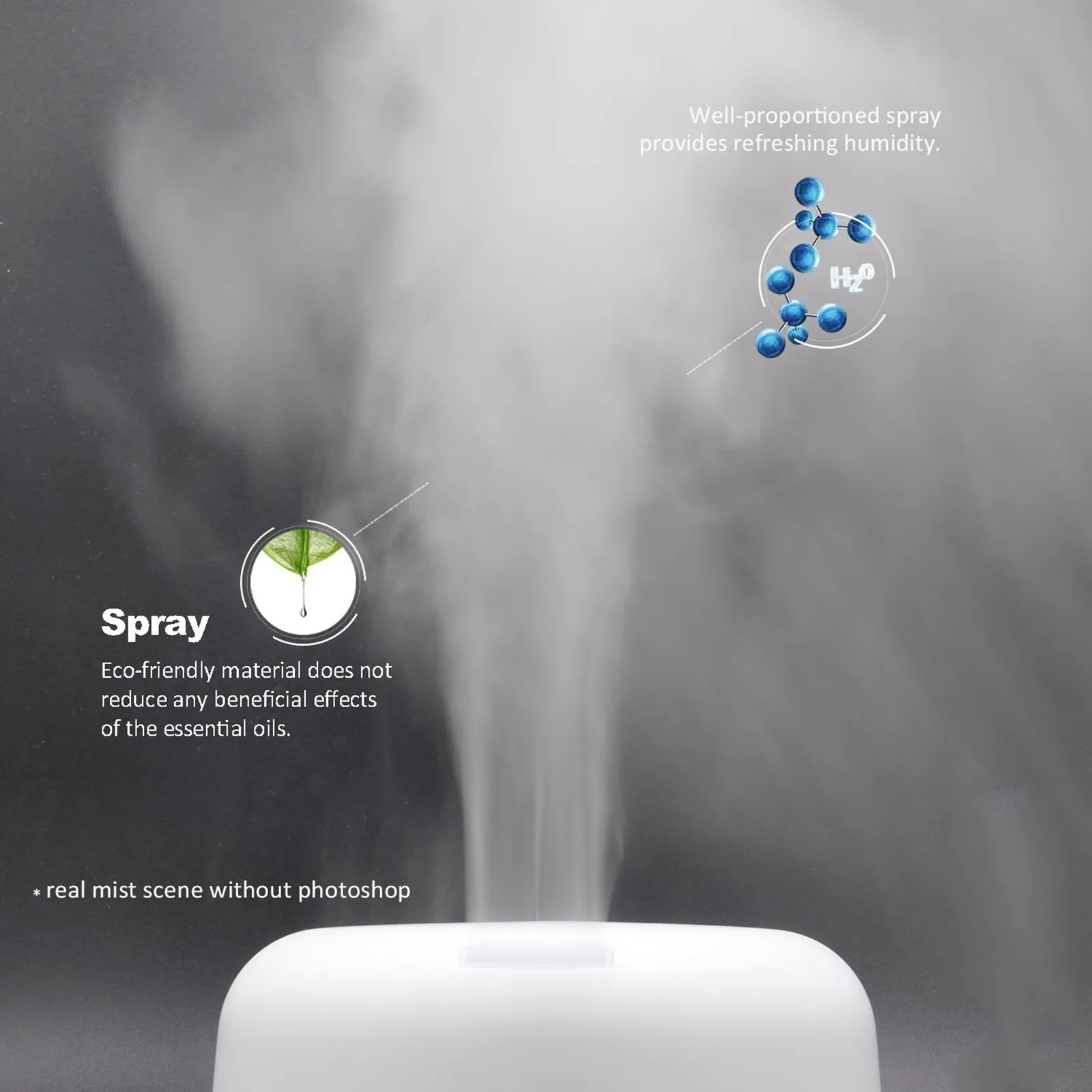 

3 IN 1 Humidifier Cool Mist Humidifier Diffuser 300ml Small Humidifiers for Bedroom with projection+night light+humidification