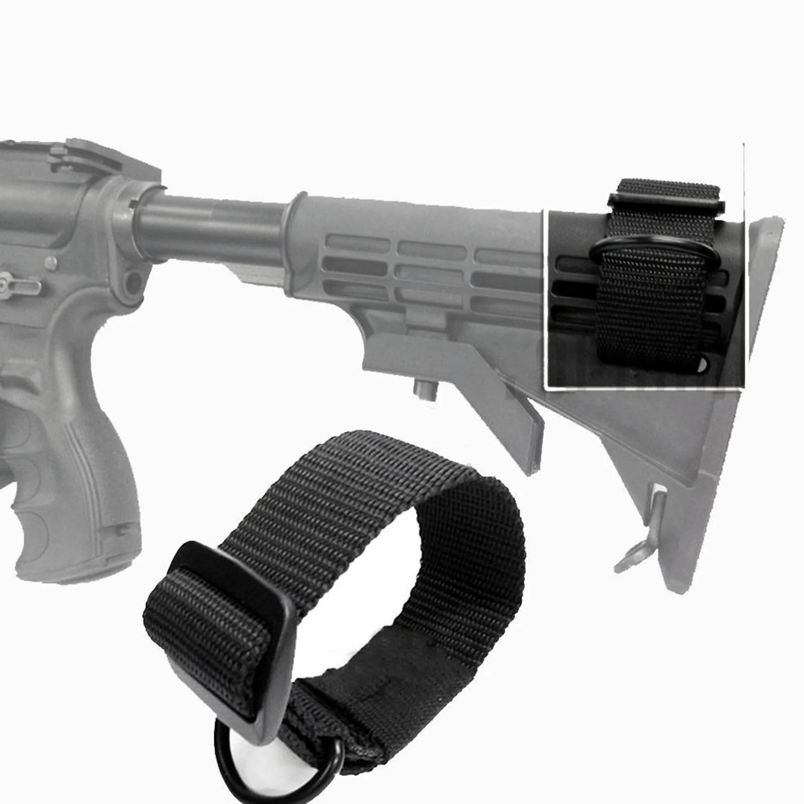 Тактическая Винтовка Airsoft Buttstock антабка адаптер ремня многофункциональные Охотничьи аксессуары военный Крепежный ремень пистолет веревка