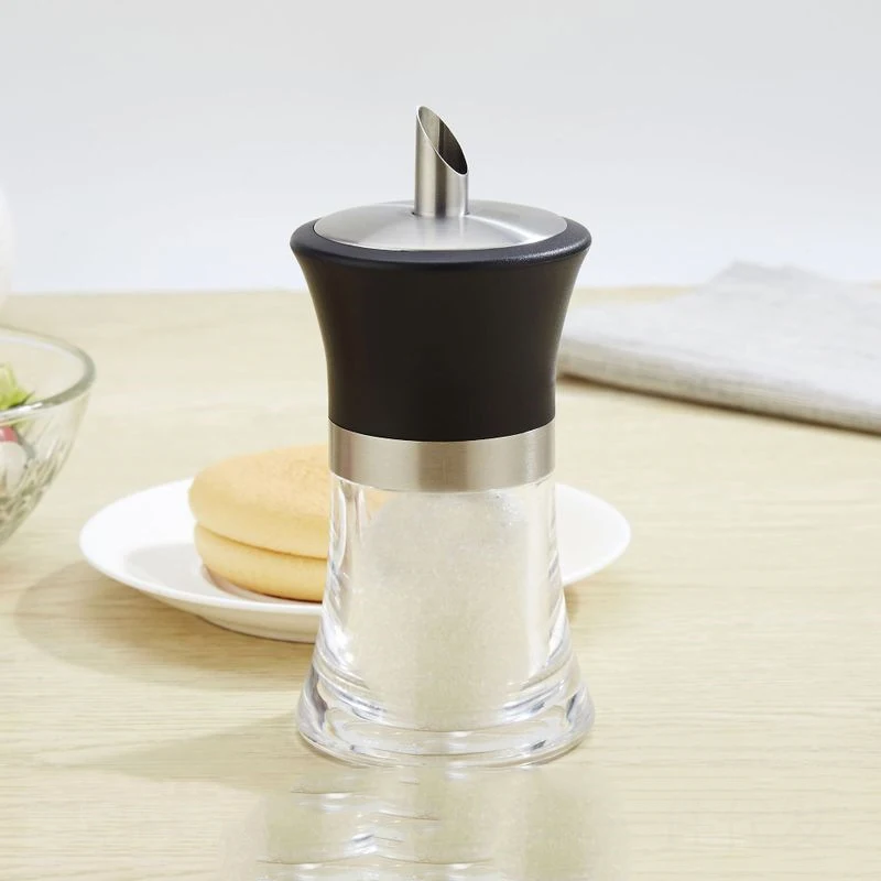 

304 Stainless Steel Pouring Sugar Bottle Condiment Bottle Acrylic Condiment Pot Kitchen Supplies Sugar Bottle Plexiglass Bottle