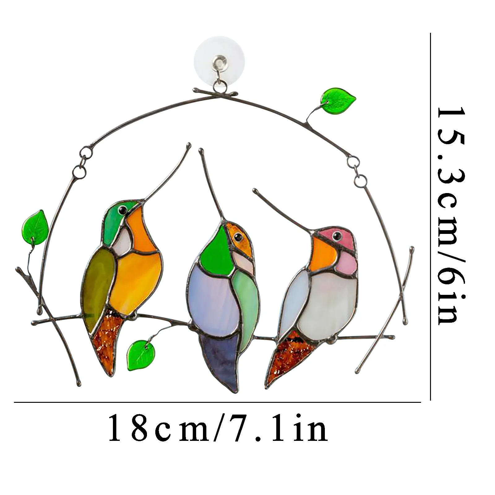 

Painted Acrylic Hummingbird Mother's Day Gift Painted Window Acrylic Decoration Room Decoration Accessories Asthetic Decoracin