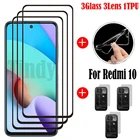 Стекло на клеевой основе для Xiaomi Redmi 10, защита экрана, закаленное стекло для Redmi 10, Защитное стекло для Xiaomi Redmi 10, пленка для объектива