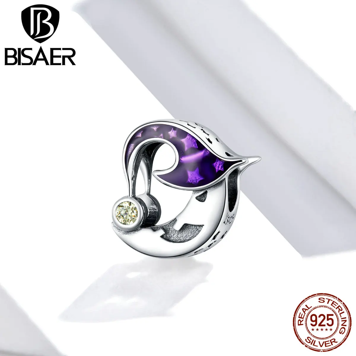 Шарм-подвеска из серебра 925 пробы в виде Луны | Украшения и аксессуары