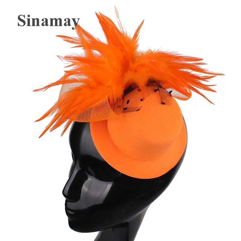 

Polyester Women's Bridal Feather Fascinator Headwear Event Occasion Hat For Kentucky Derby Church Wedding Party Race Top Quality