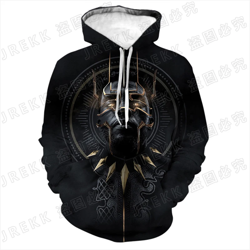 

021 New Black Panther Hoodies Men Women Children 3D Print Streetwear Pullover Long Sleeve Boy Girl Kids Sweatshirts Jacket
