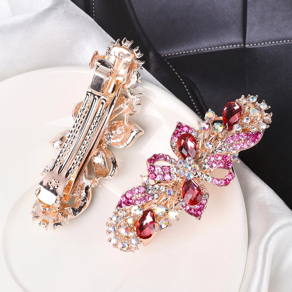 Стразы заколки для волос с цветами хрустальные полимерные Цветочные конского