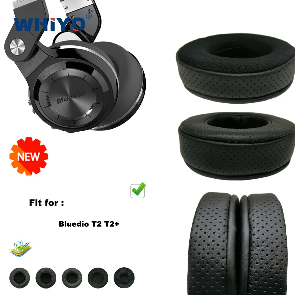 New upgrade Replacement Ear Pads for Bluedio T2 T2+ Headset Parts Leather Cushion Earmuff Headset Sleeve Cover