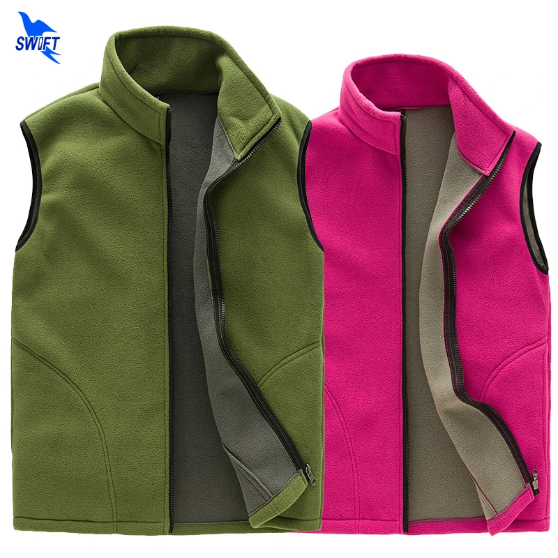 Men Women's Thermal Fleece Tank Top Spring Winter Windproof Outdoor Sports Vest Lovers Sleeveless Outwear Hiking Jacket Clothing