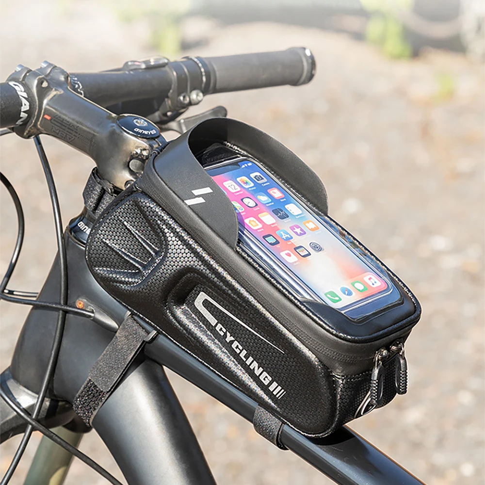 

ThinkRider Bike Bag Frame Front Top Tube Cycling Bag Waterproof 6.6in Phone Case Touchscreen Bag MTB Pack Bicycle equipment
