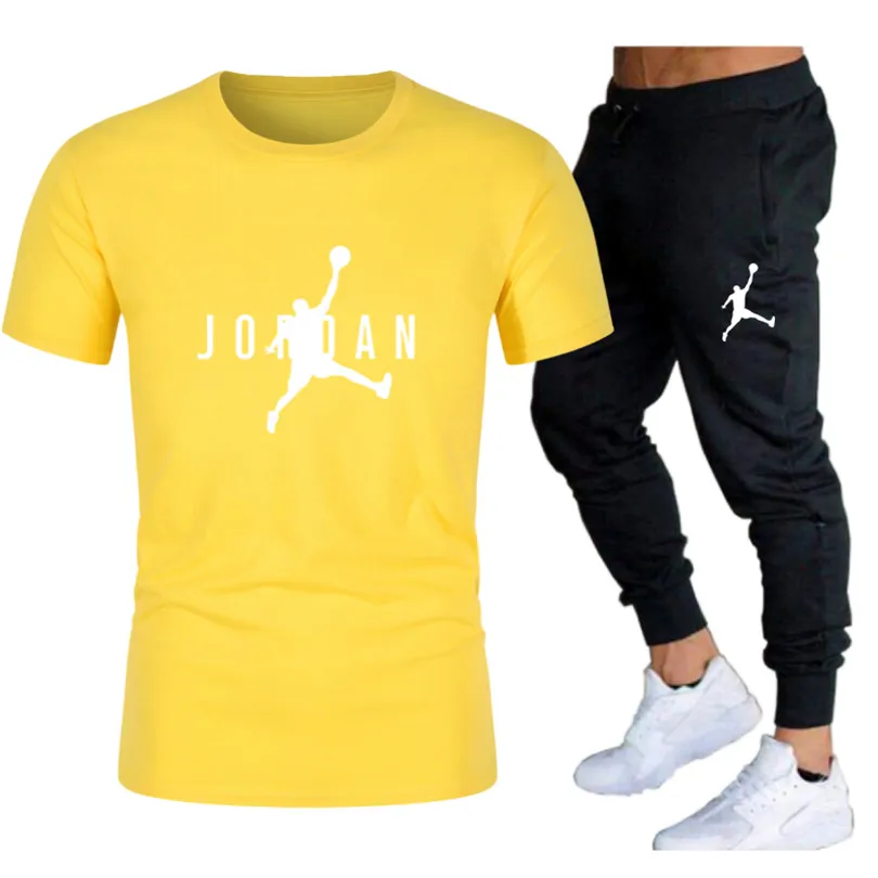 

Men's T-shirt Summer Men's Sets Two Piece Set Men's Shorts + Short Sleeve Sportswear Male Sets Men's Clothing