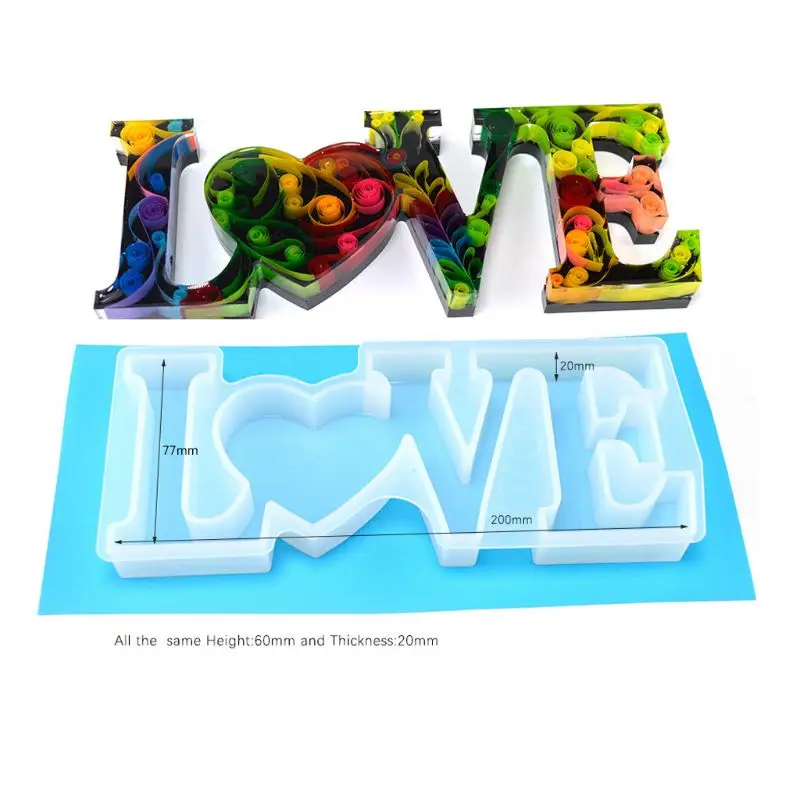 

13MC 6cm/2.4" Large English Letter Handmade Mold Resin Word Sign Mold Alphabet Silicone Resin Casting Molds DIY Resin Project