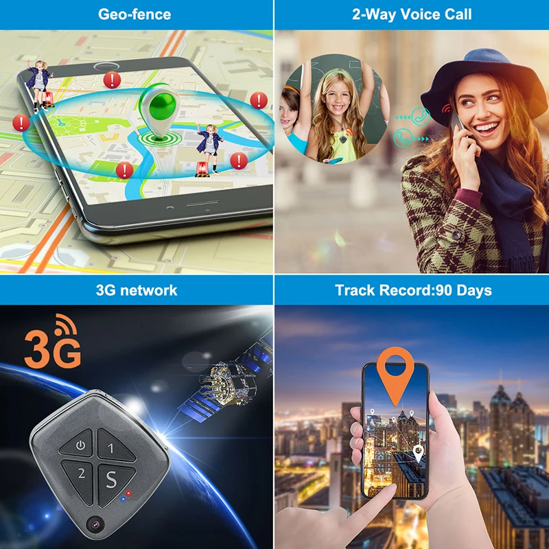 GPS-трекер Prazata 3G для детей мини-камера с функцией SOS GPS-трекером подвеской |