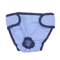 Blue Однотонный подгузник для собак, короткие штаны, дышащие аксессуары для собак, физиологические штаны, регулируемый пояс, эластичная лента, нижнее белье для собак 20E - Цвет: Blue