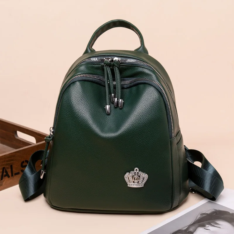 2020 повседневный рюкзак из искусственной кожи женские черные водонепроницаемые