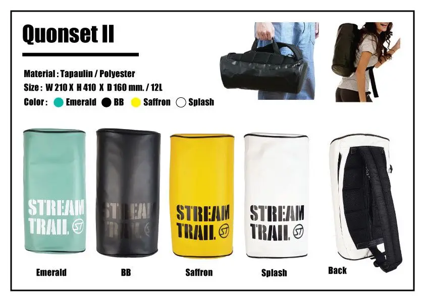 

Stream Trail водонепроницаемый рюкзак Quonset II 12L для улицы, водонепроницаемый рюкзак, Городской офис, мягкий рюкзак для защиты от кражи