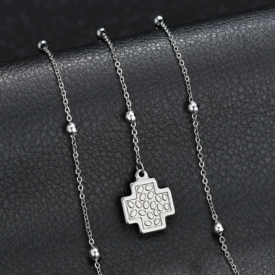 Серебряная цепочка из нержавеющей стали ожерелье ручной Hamsa Moon сердце крест слон