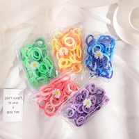 10 bag girls candy color nylon hair ties small kids elastic hairband children rubber band ponytail holders hair accessories