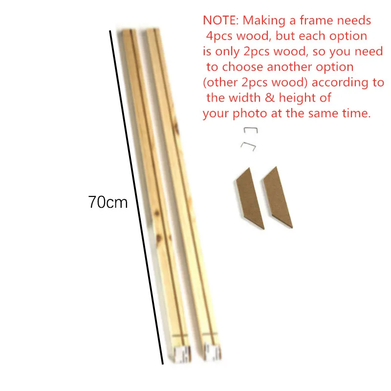 2pcs wood 70cm A611 Домашние фоторамки настенная фоторамка деревянный Плакат рамка DIY деревянная Картина на холсте рамка для живописи маслом стены искусства кадра фото фоторамка - Цвет: 2pcs wood 70cm A611