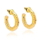 Серьги-кольца женские VAROLE, трубчатые, круг цвет золотой