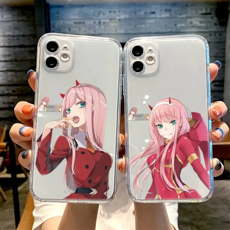 

Zero Two Darling in the FranXX Phone Case for iphone 11 12 13 pro mini xs max 6 6s 7 8 plus x xr transparent coque shell funda