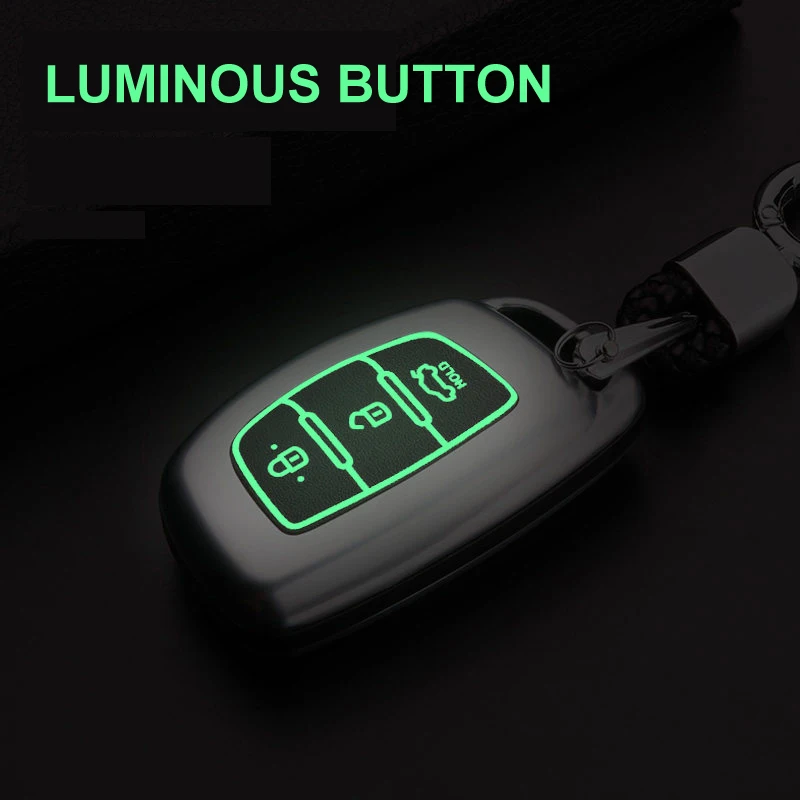 Чехол для автомобильного ключа с подсветкой из цинкового сплава и пультом
