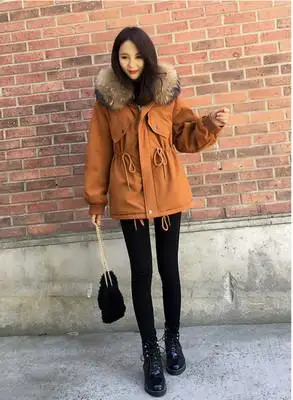 Модное женское хлопковое пальто новое зимнее толстое с капюшоном и воротником