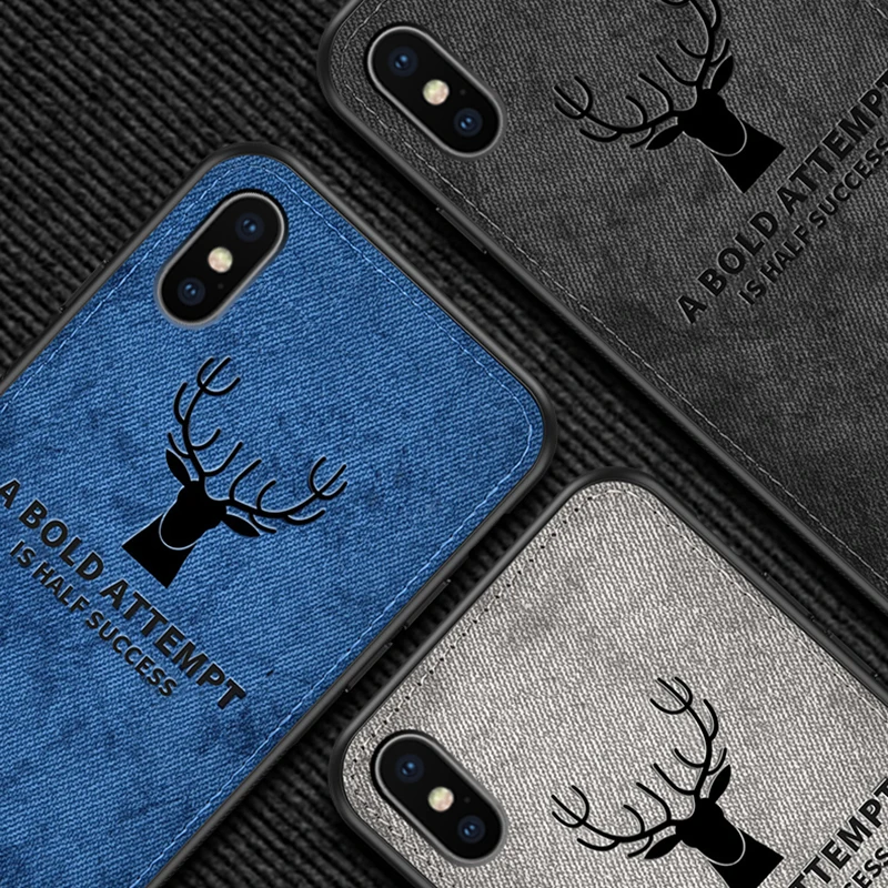 soft fabric back cover for huawei p40 lite p 40 pro light p40lite e y5p y6p y7p y8p 2020 cloth deer texture phone case coque free global shipping