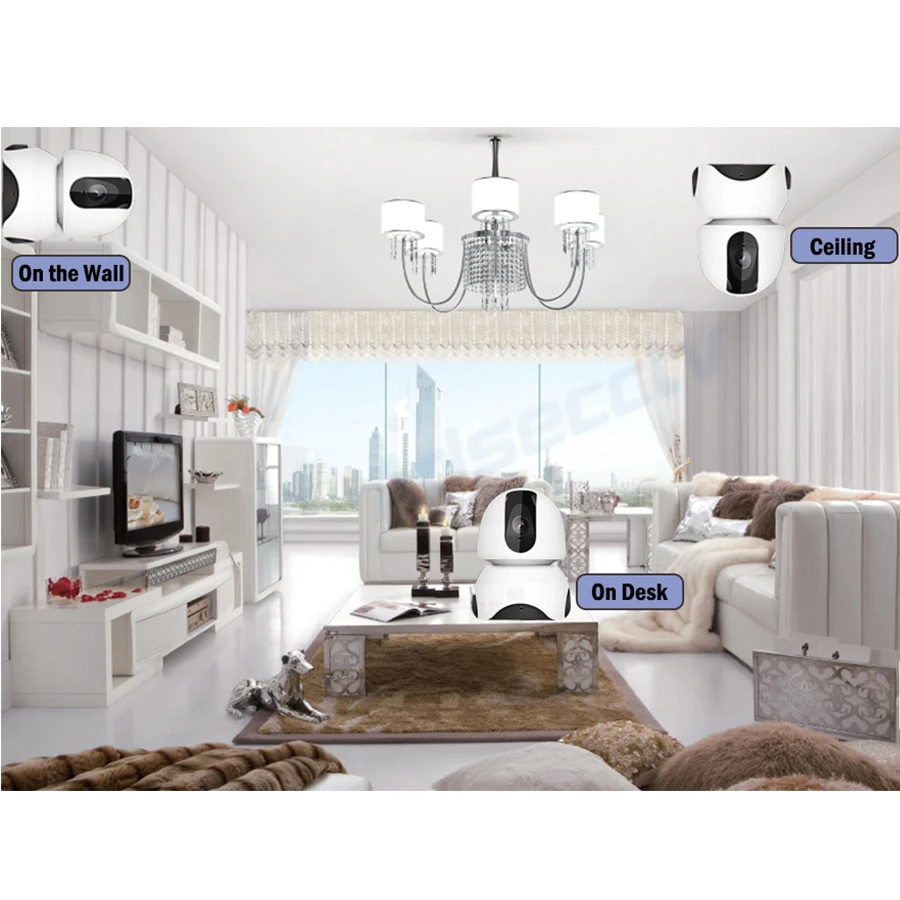 Беспроводная IP камера P2P с сигнализацией и поддержкой TF карты|Камеры