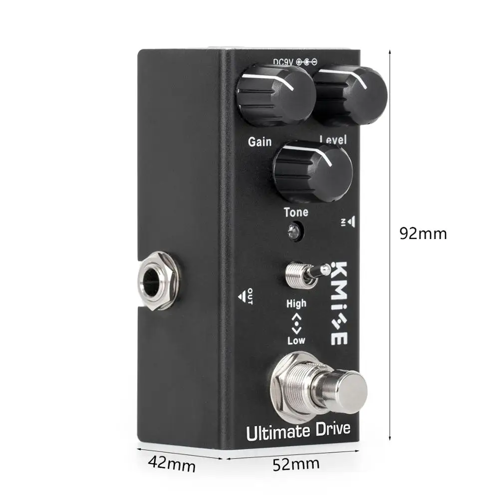 

Kmise Guitar Pedal Overdrive Electric Guitar Ultimate Overdrive Effects Pedal Mini Single True Bypass DC 9V