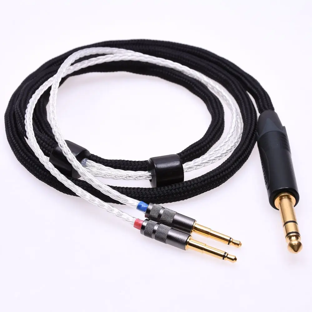 

16 Cores 5N Silver Plated Headphone Upgrade Cable mono 3.5mm Compatible For FINAL Audio D8000