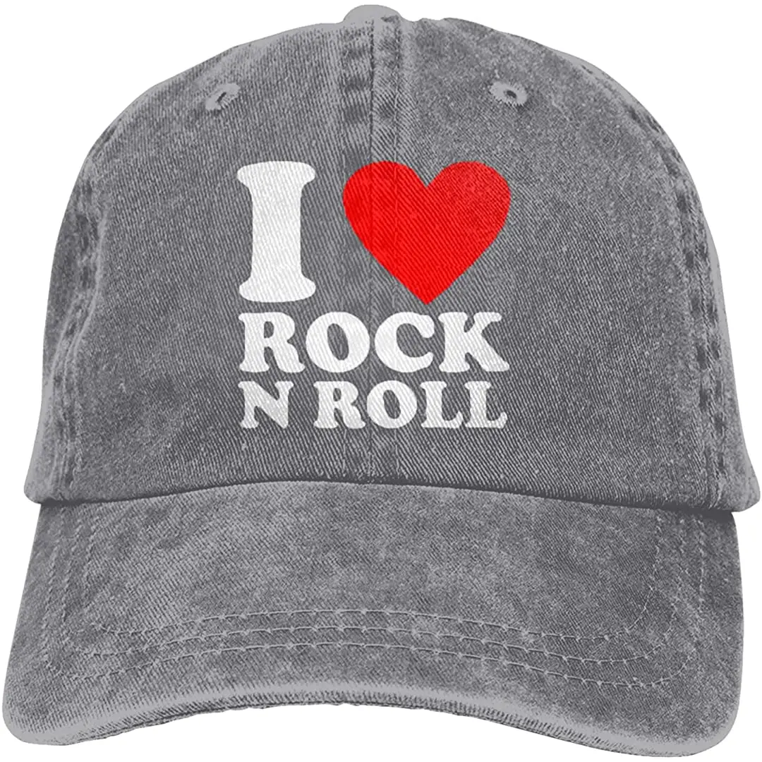 

I Love Rock'n'Roll Hat Cap Baseball Hats Dad Adjustable Cowboy Unisex Denim Trucker Adult Vintage Cotton Men Women Washable