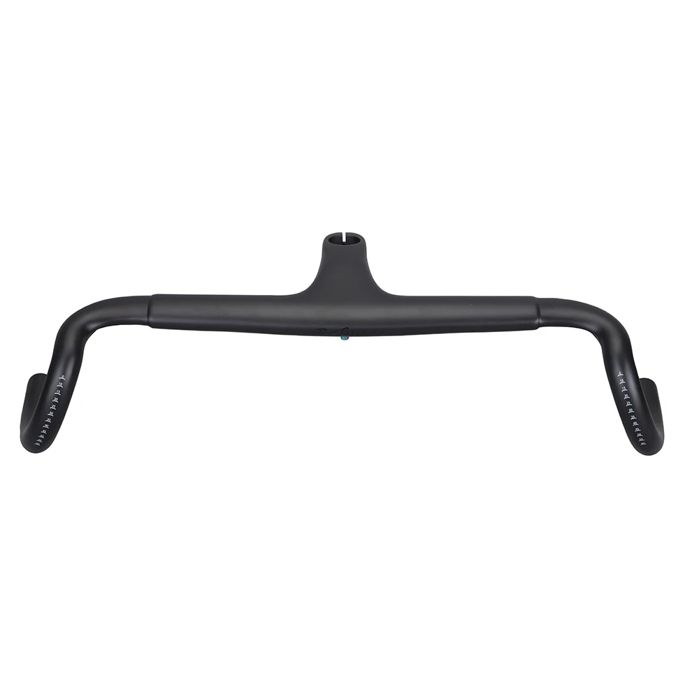 BALUGOE Gravel Handlebar Carbon fiber Exotropism handle28.6mm integrated Bicycle carbon strip Road Bike Handlear 25 degrees