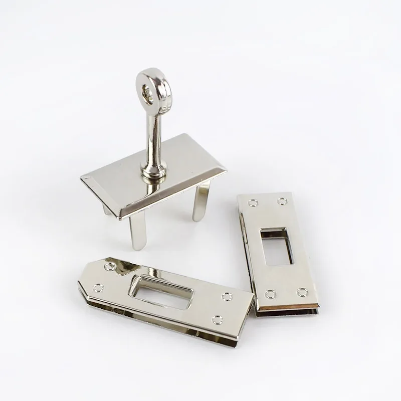 Silver Meetee 1 комплект(3 шт.) металлический замок для сумки пряжки комбинированная застежка замок Сделай Сам багажная сумка кошелек Кожа ремесло фурнитура Аксессуары BD453 - Цвет: Silver