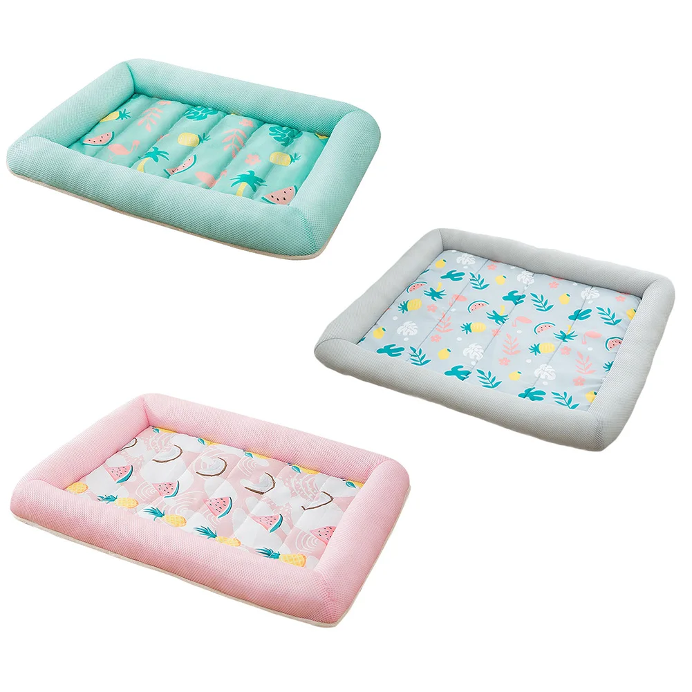

Pet Ice Pad Summer Cooling Mat Dog Beds Cat Keep Cool Breathable Sleeping Mattress Washable Puppy Cushion