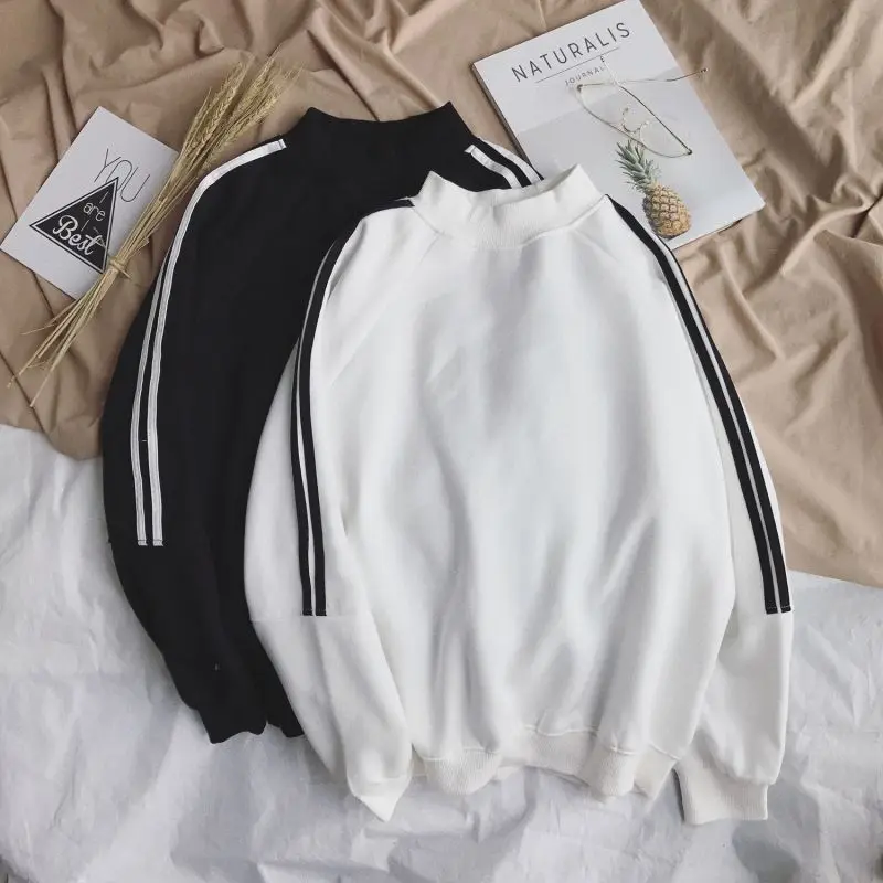 Men Japanese Style Warm Solid Color Round Collar Sweater Long Sleeve Elastic Slim Pullover Tops