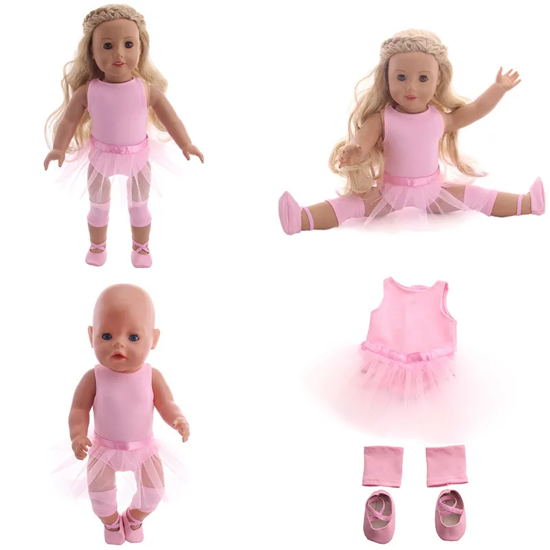 Балетный костюм (фатиновая юбка) и пижама подходит для 18 дюймов американский 43 см